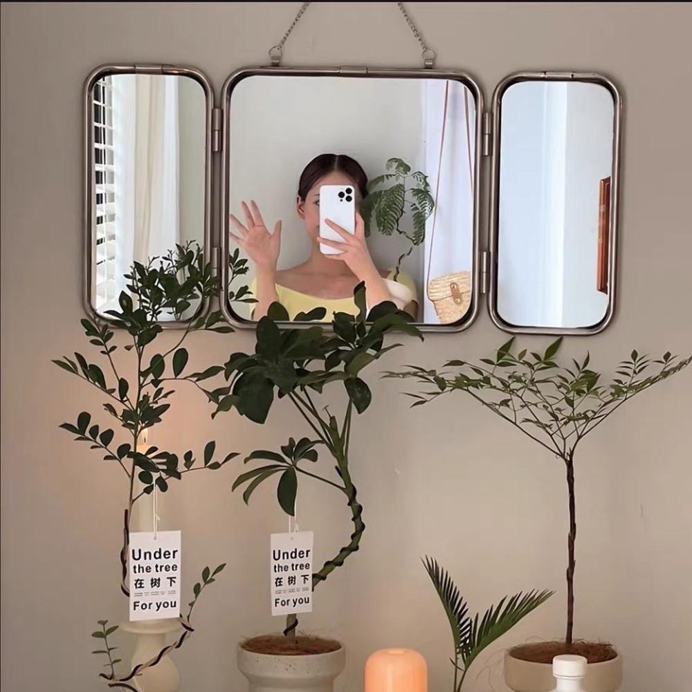 Stainless 3-tier Mirror 스테인레스스틸 3단 실버 거울
