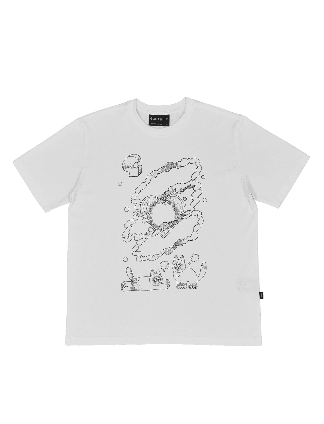 LOVE CATS T SHIRT (WHITE)  M