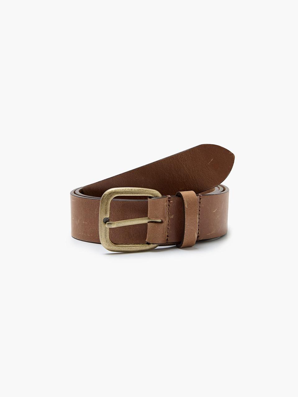 VINTAGE LEATHER BELT_camel