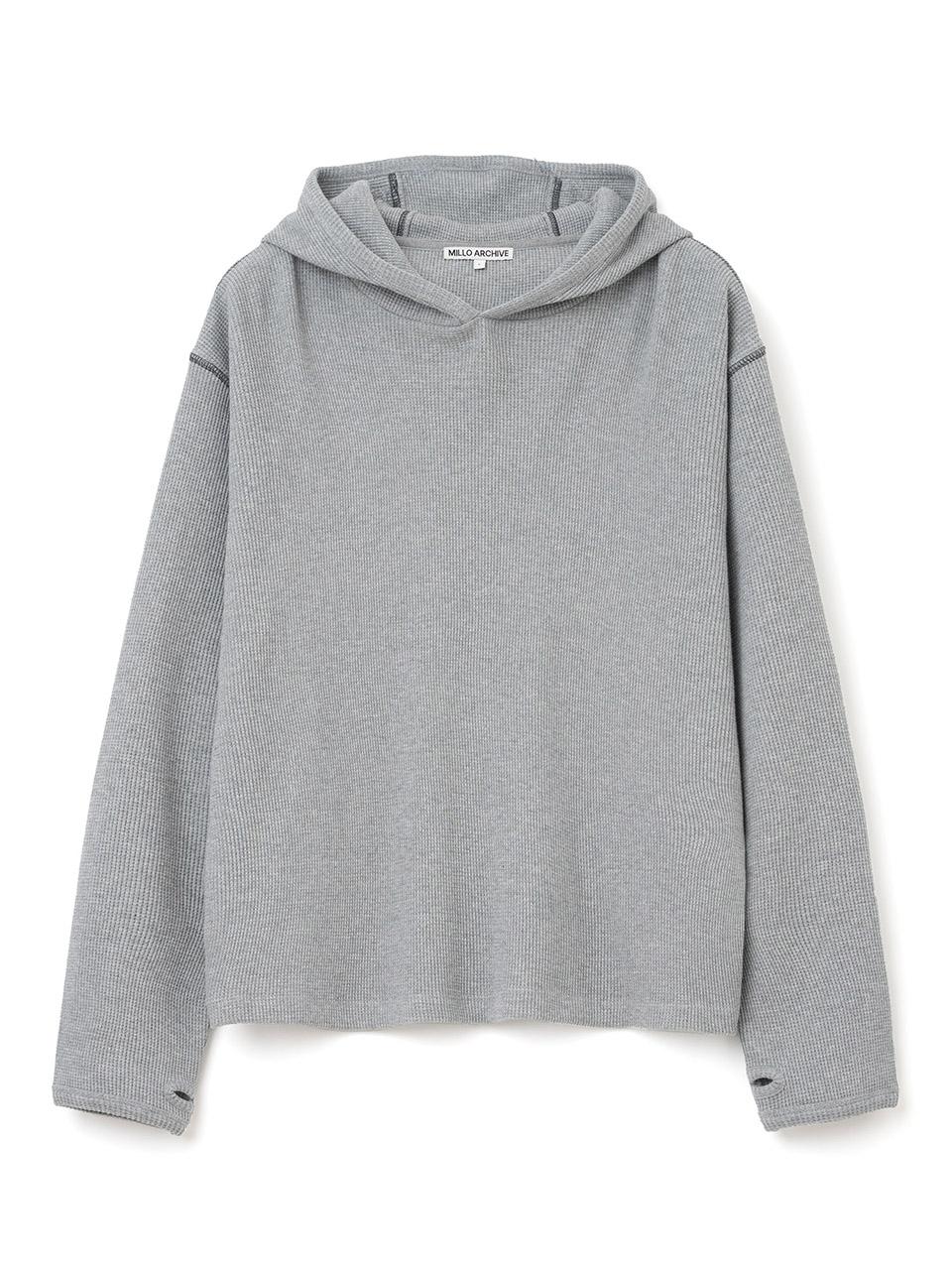 Object Stitch Long Sleeve Hoodie [Melange Gray]