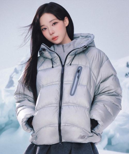 NBNPF41083 / UNI 플라잉77 슈퍼라이트 후드형 헤비 구스다운 (LIGHT GRAY)