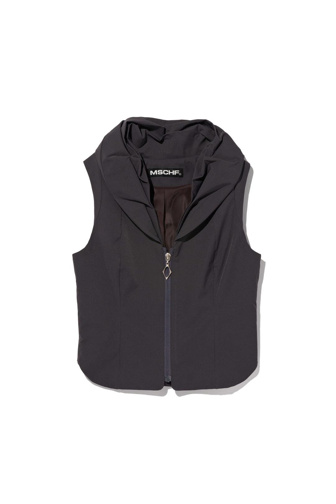 NYLON EVENING VEST_CHARCOAL