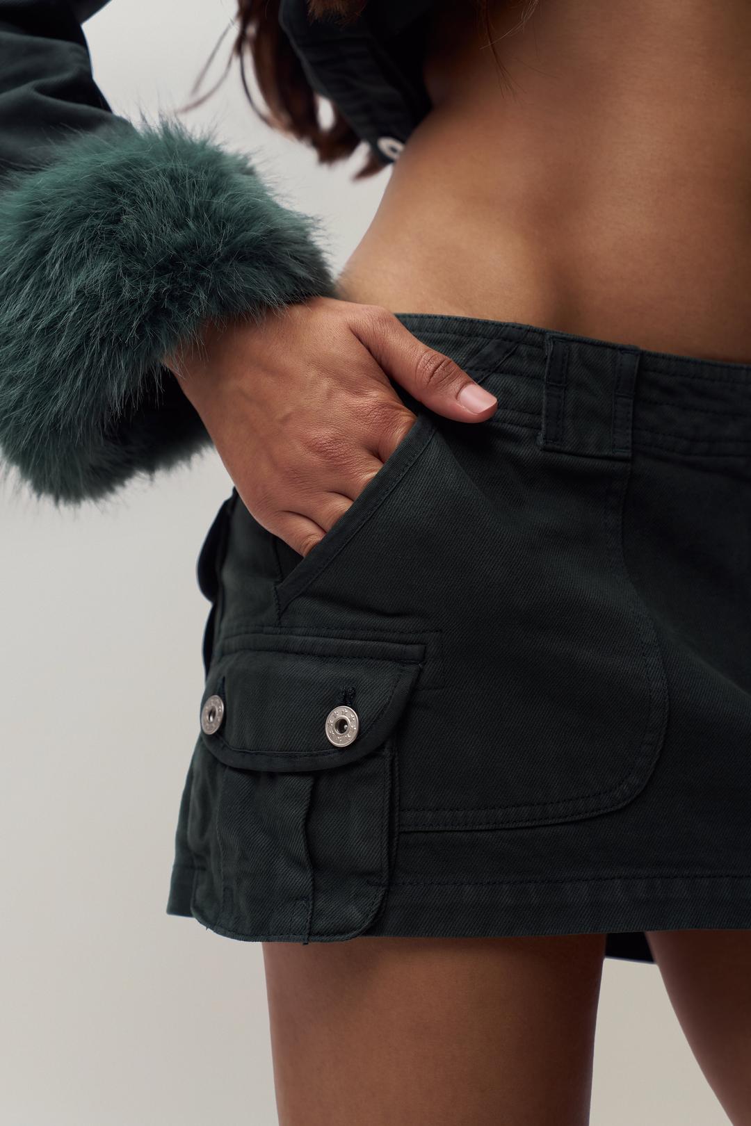 Anais Cargo Mini Skirt - Forest / XXS