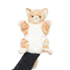 [한사토이] 7182-갈색 고양이 퍼펫(손인형) 30cm.L