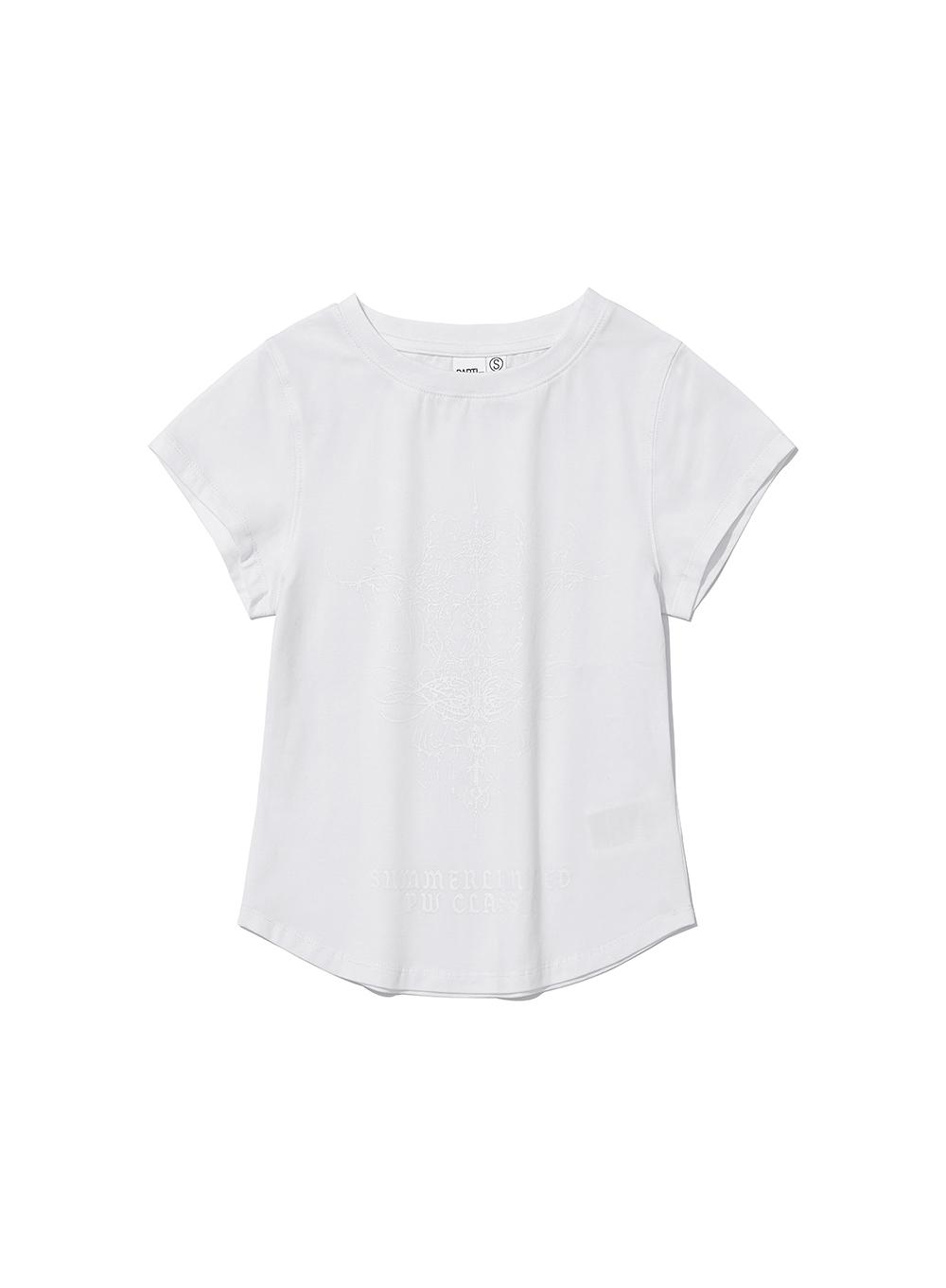 [WOMEN] TATTOO PRINTED SHORT SLEEVE TEE_WHITE