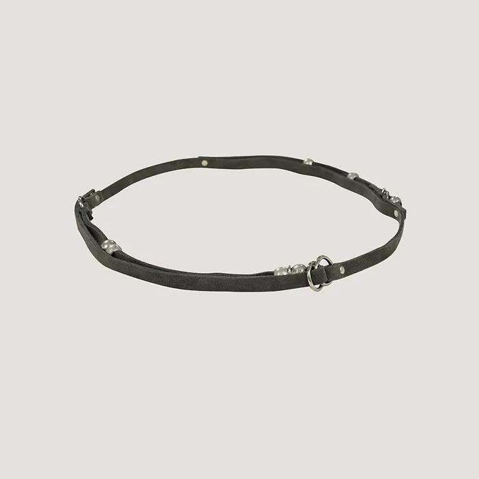 Metal Ornament Suede Belt