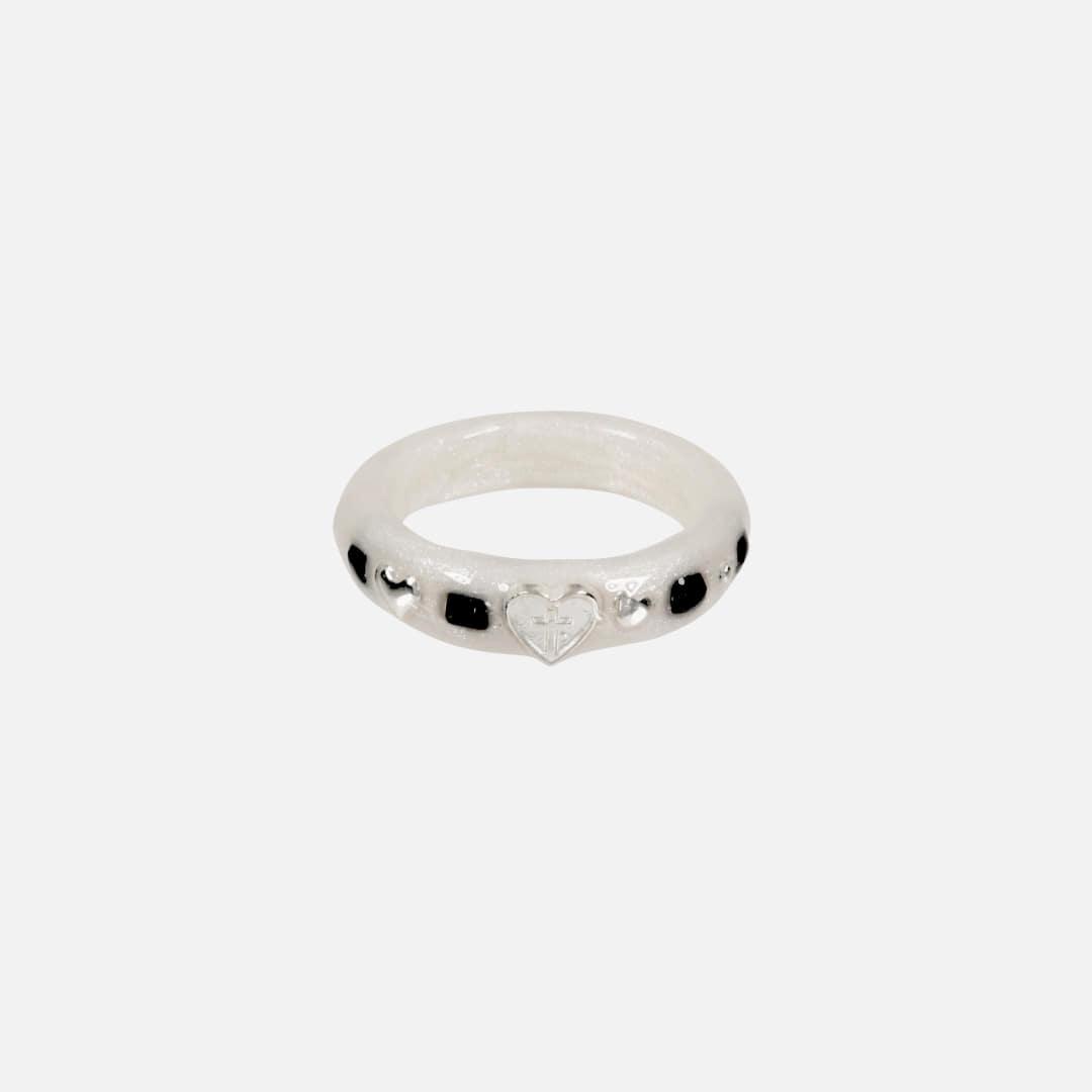 heart term ring-white