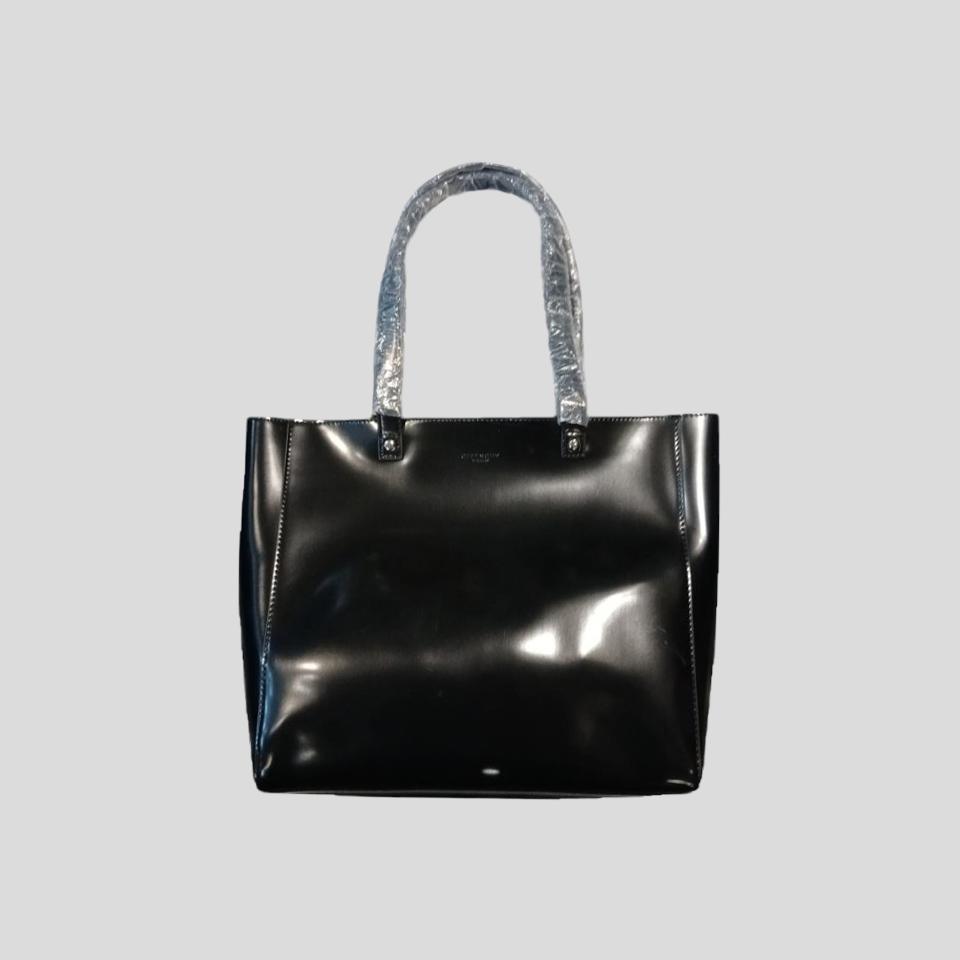 GIVENCHY 지방시 퍼퓸 블랙 유광 페이크레더 토트백 숄더백 핸드백