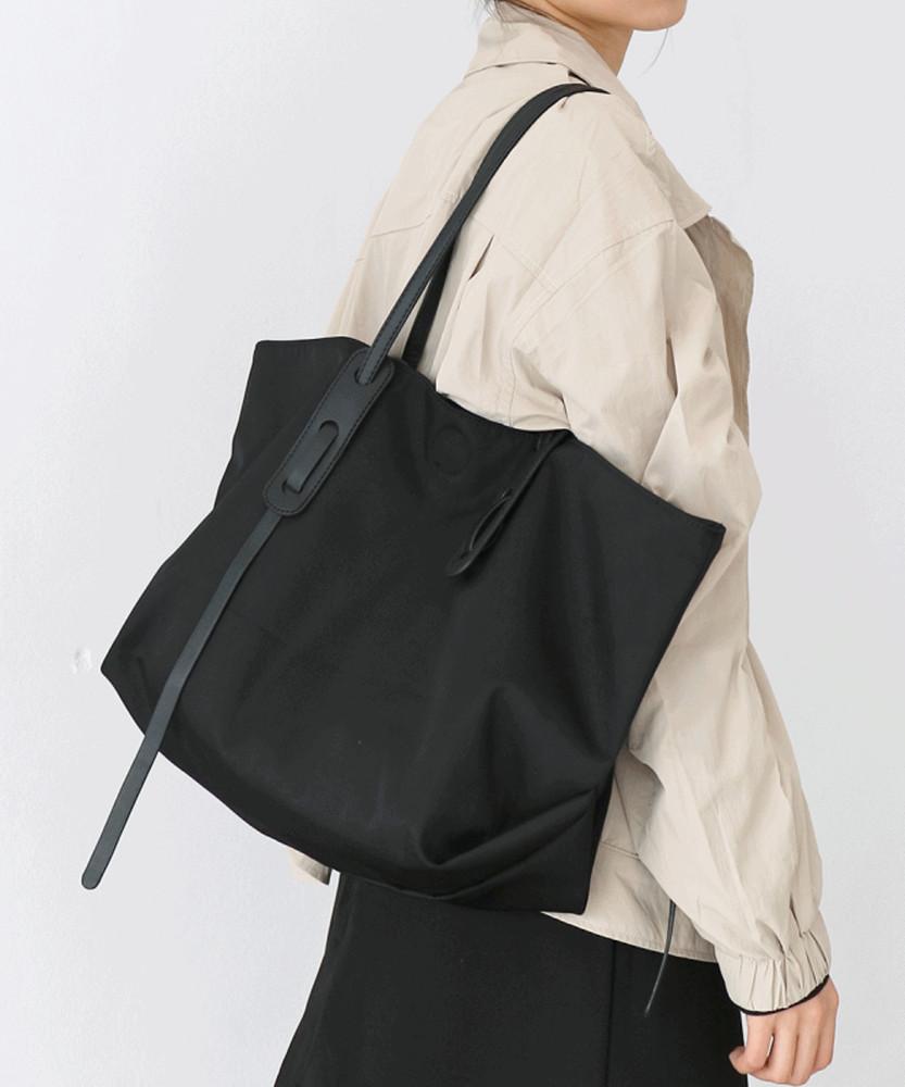 [파우치세트] 스트랩 빅 쇼퍼백 나일론 노트북 숄더백 빅백