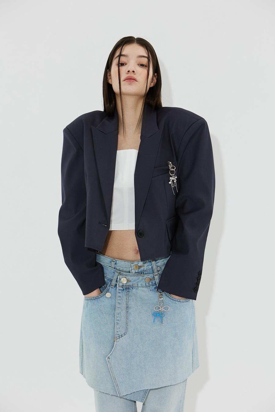 Silver Ribbon Jacket - Navy