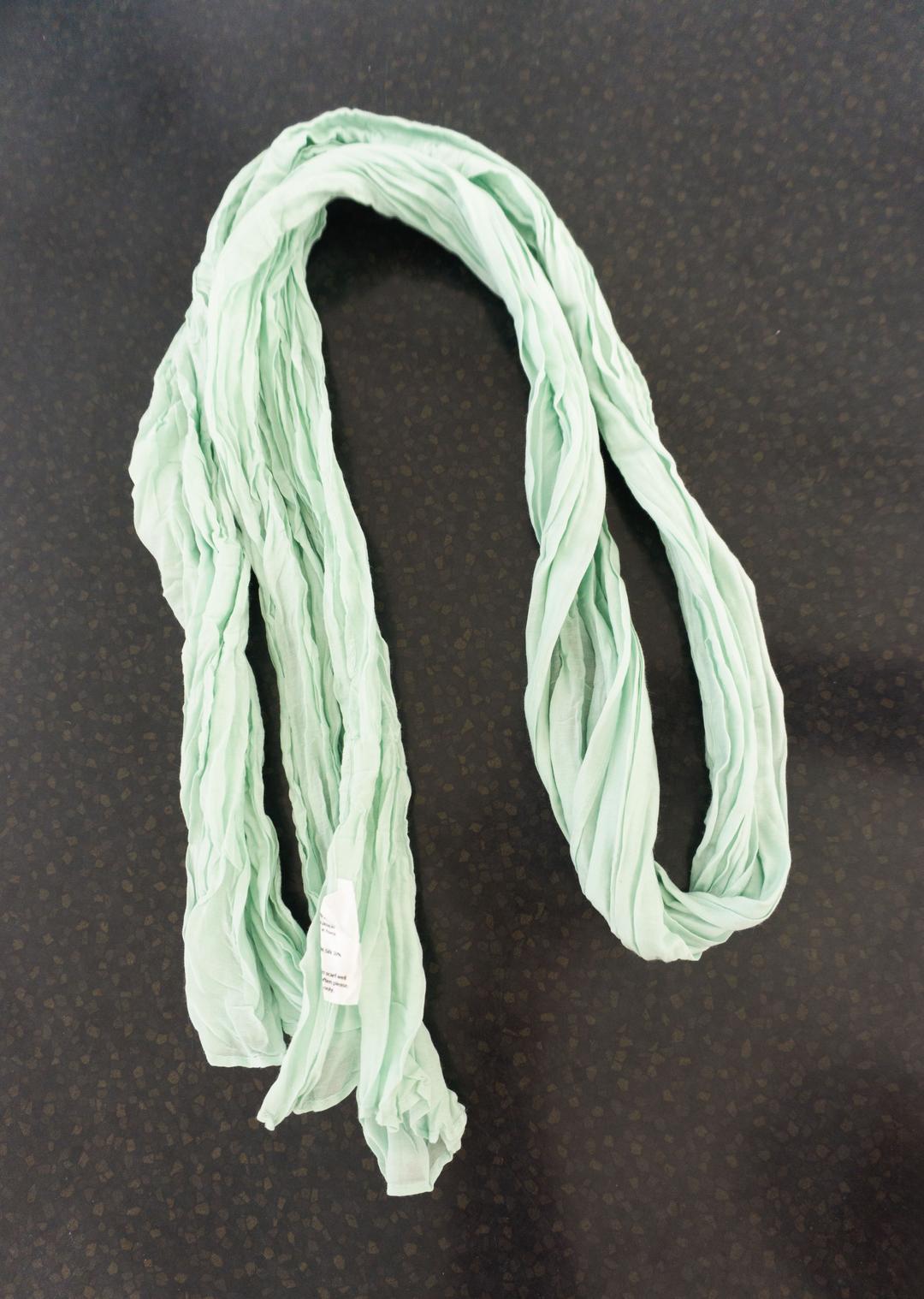 Cotton silk wrinkle scarf(mint)
