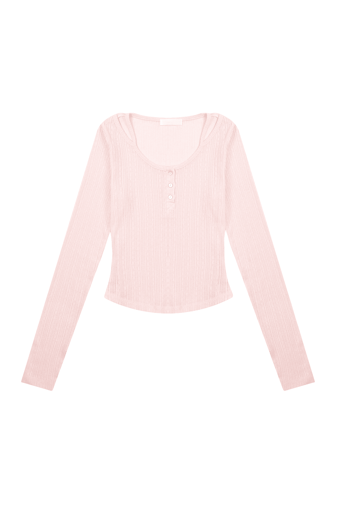 MELROSE 3BUTTON SLIT TOP [BARELY PINK]