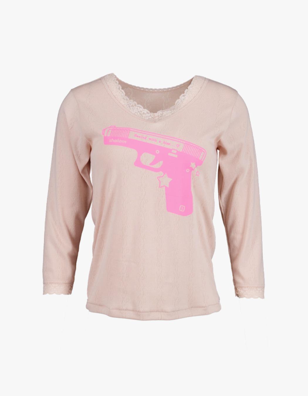 Glock Lace Top - Peach