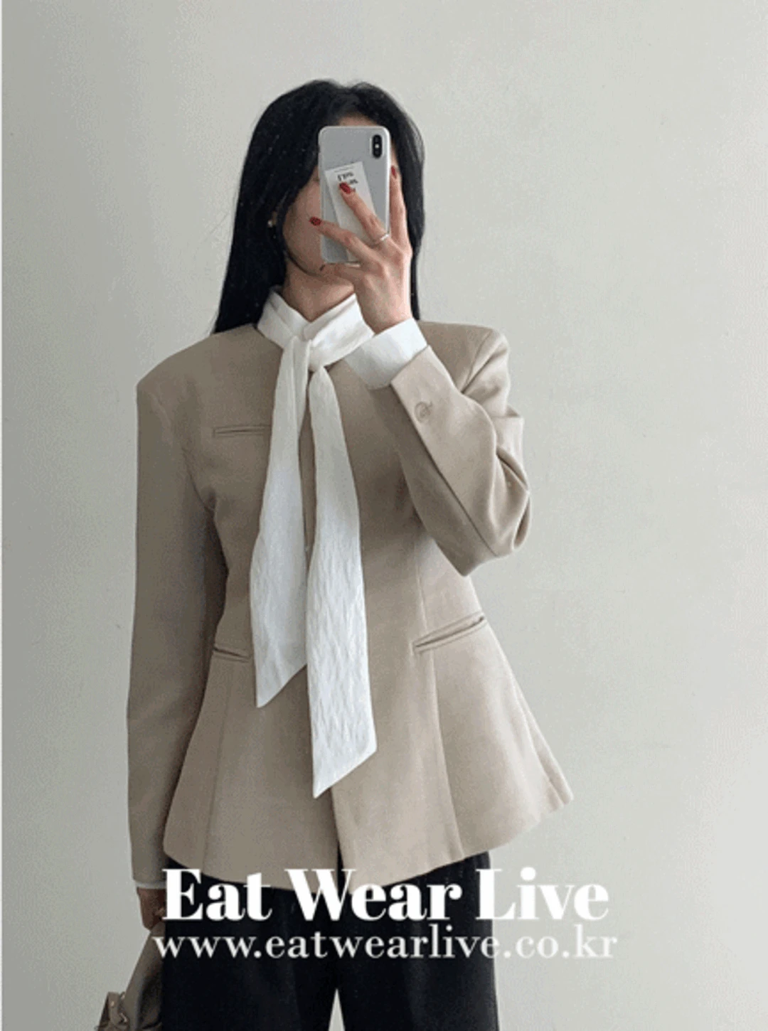 아워글라스 노카라 자켓 (2color)