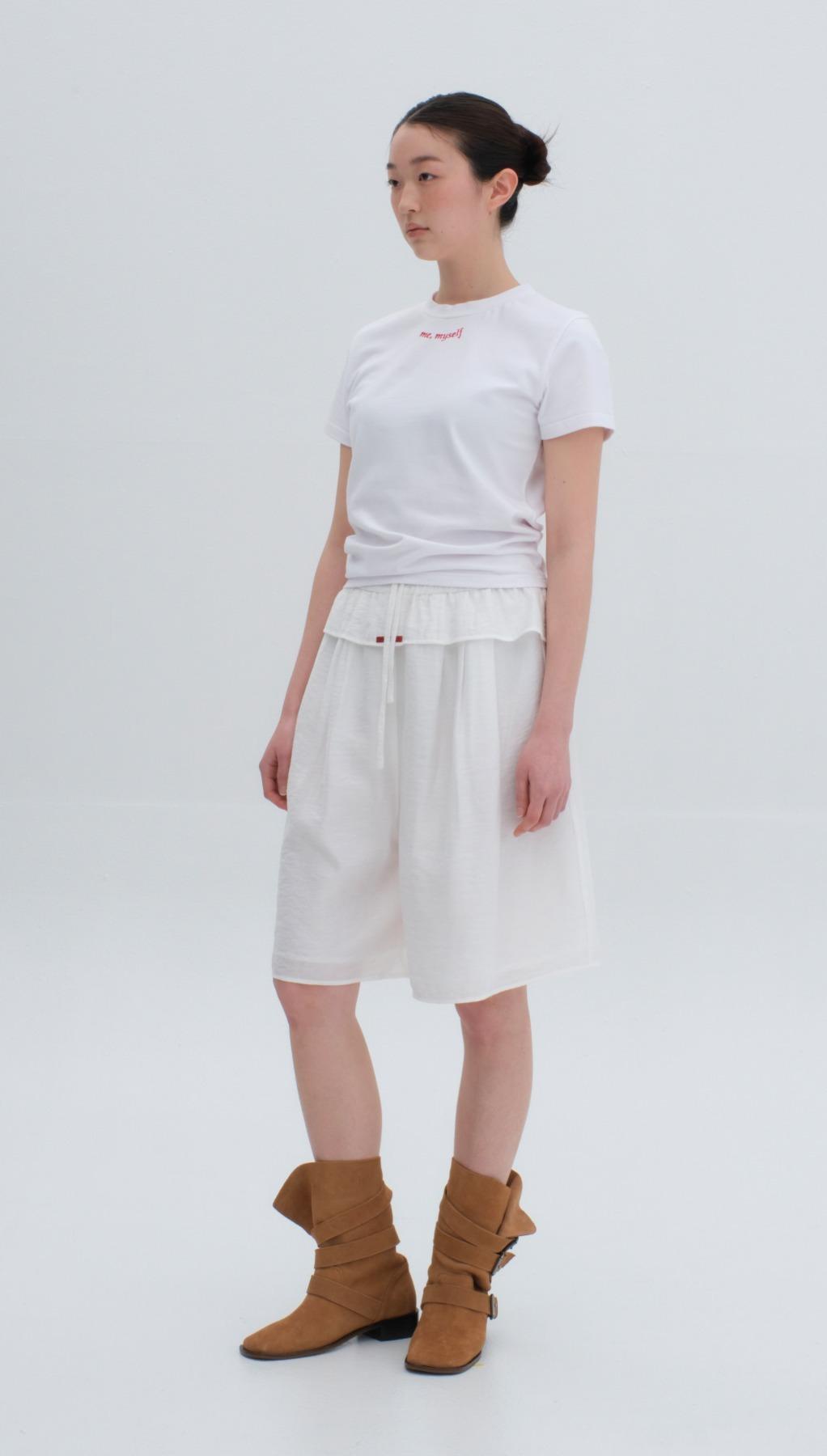 FRILL HALF PANTS (WHITE)
