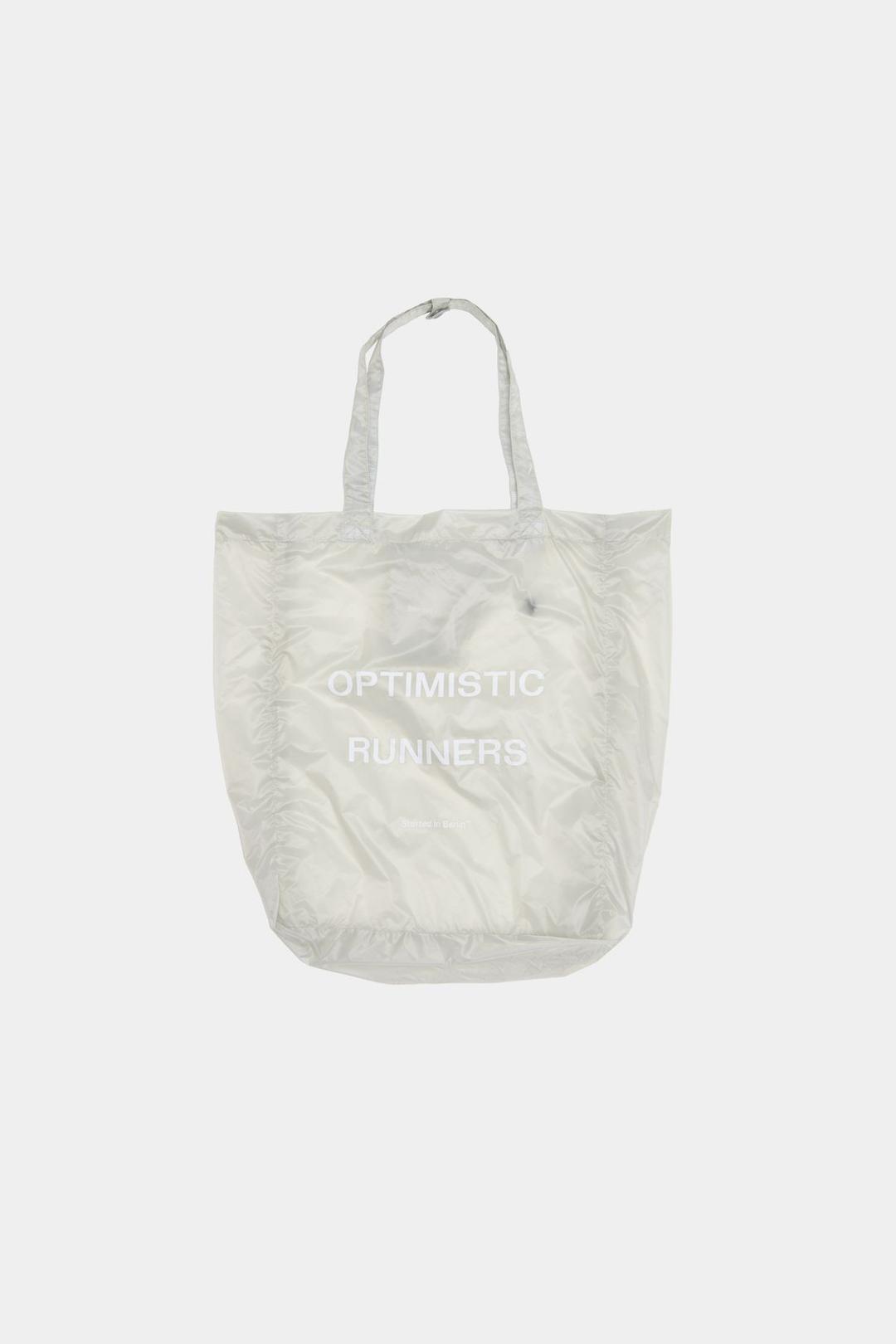 Recycled packable shopper white