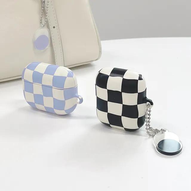 [에어팟+키링] 몽글체커 체커보드 아크릴키링 에어팟프로2 에어팟2세대 에어팟프로 무선충전 가능 유광 무광 주문제작 에어팟3세대 등 주문제작 체크보드 에어팟케이스