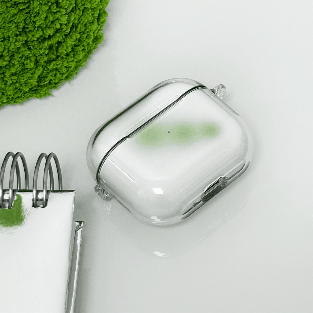flow airpods clear case [green]