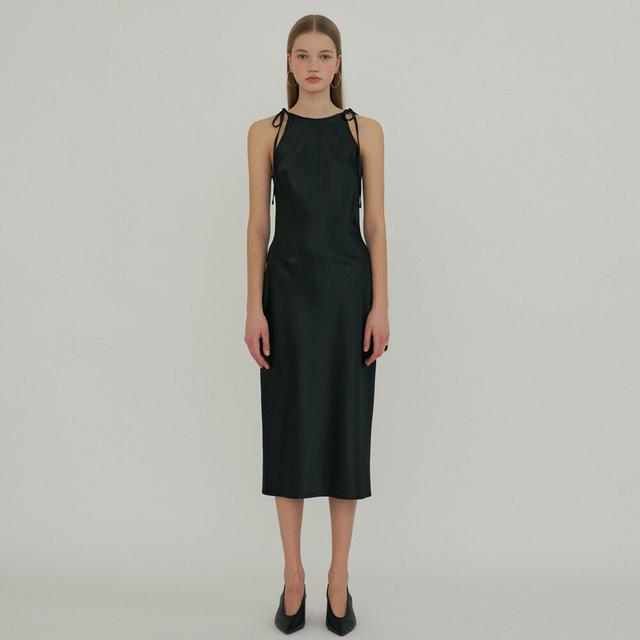 레이브 Neck Shirring Fit Mini Dress in L/Khaki VW4MO222-46