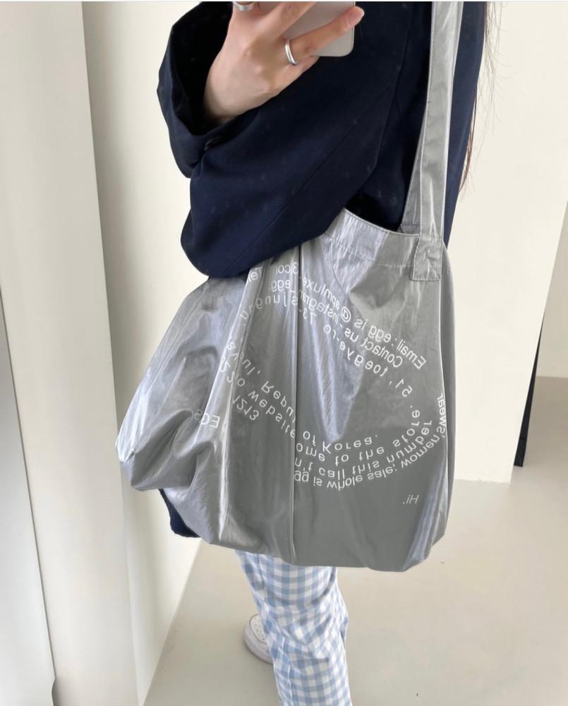 [퍼지스튜디오] 레터링 숄더백 (2color) / 에코백 네임백 숄더 천가방