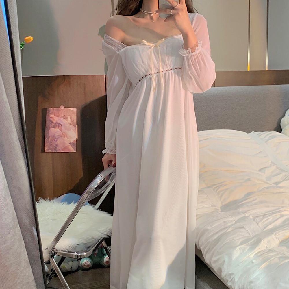 엘린 원피스잠옷 레이스 파자마 임부복 홈웨어 실내복원피스