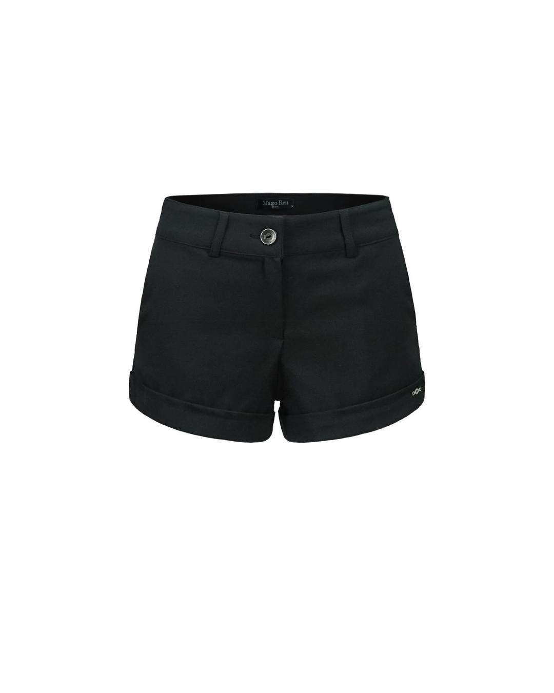 Metal triclipse tailored mini shorts black