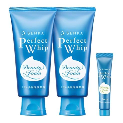 센카 퍼펙트 휩 페이셜 워시 클렌징 폼 120g 2p + 클렌징 폼 15g, 255g, 1세트 - 클렌징 폼 | 쿠팡