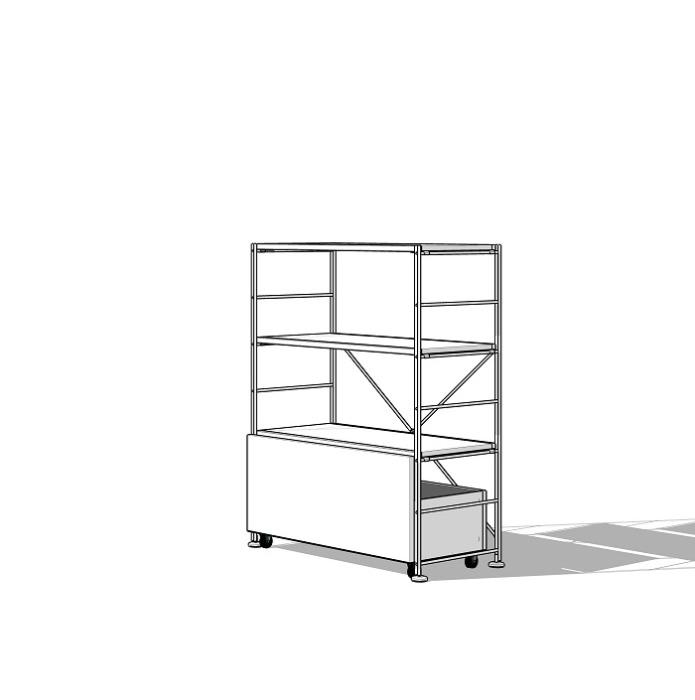 와이어수납 3단 W800