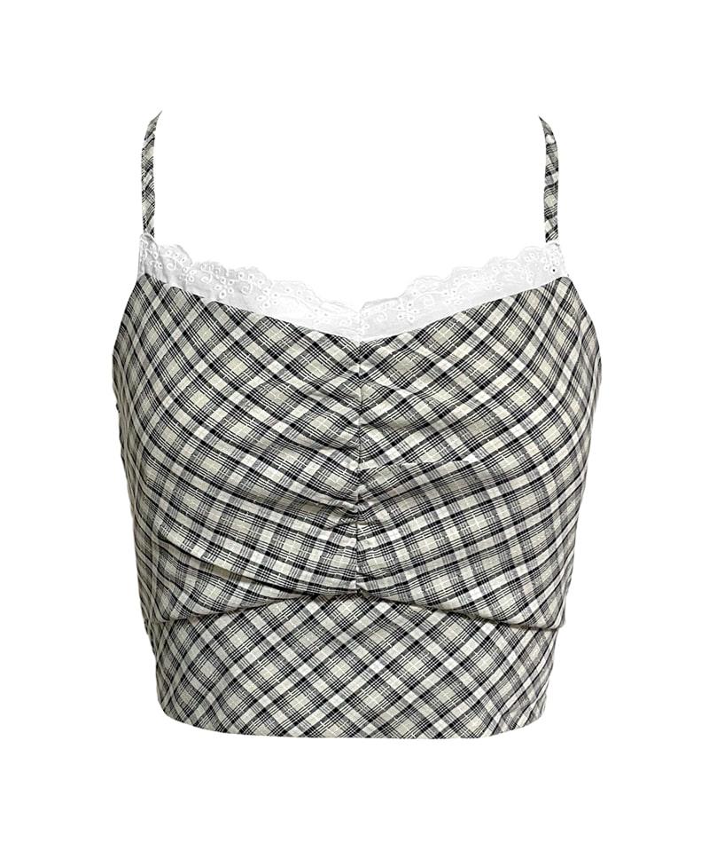체크 레이스 스모크 탑