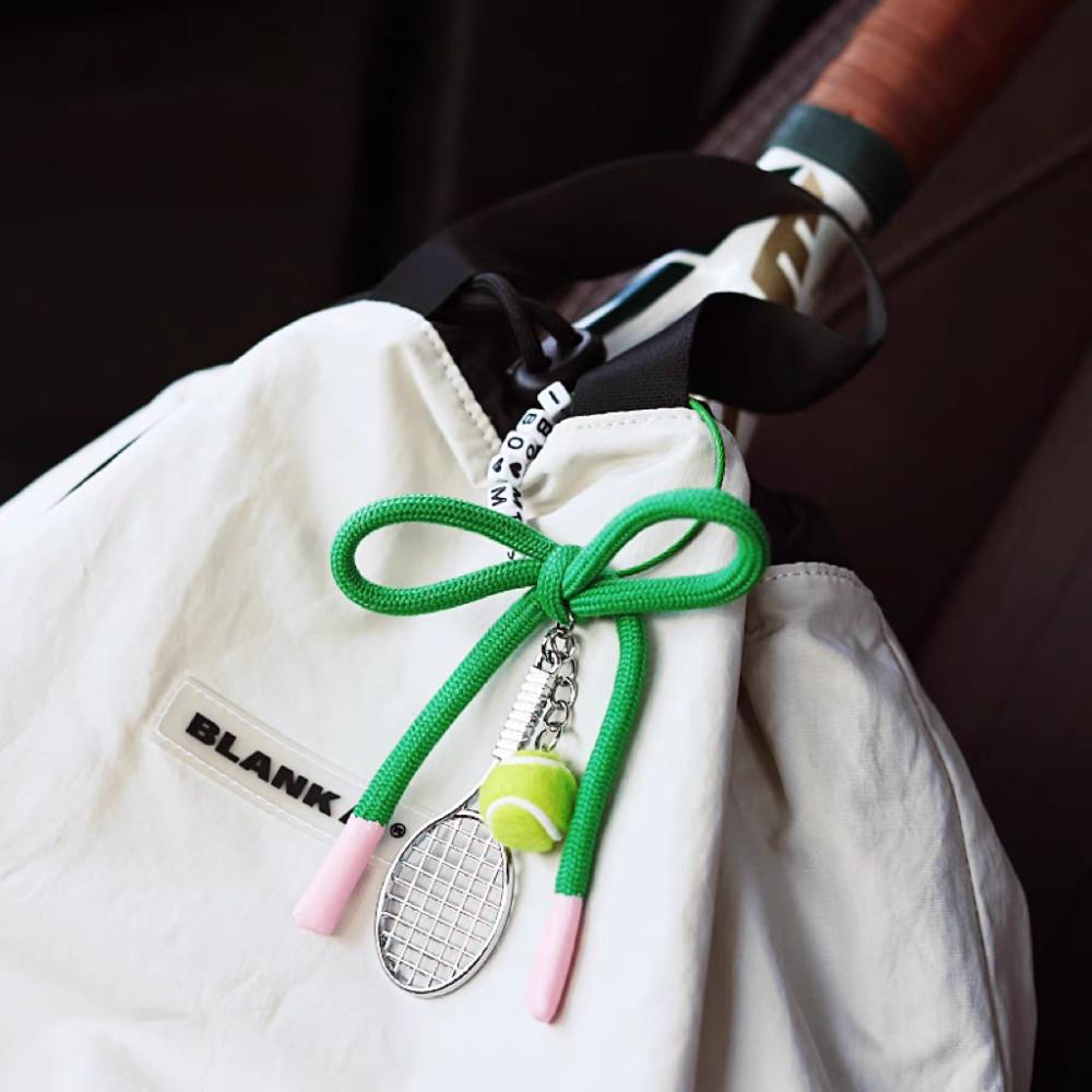 테니스키링 테니스 열쇠고리 커플 우정 이니셜 키링