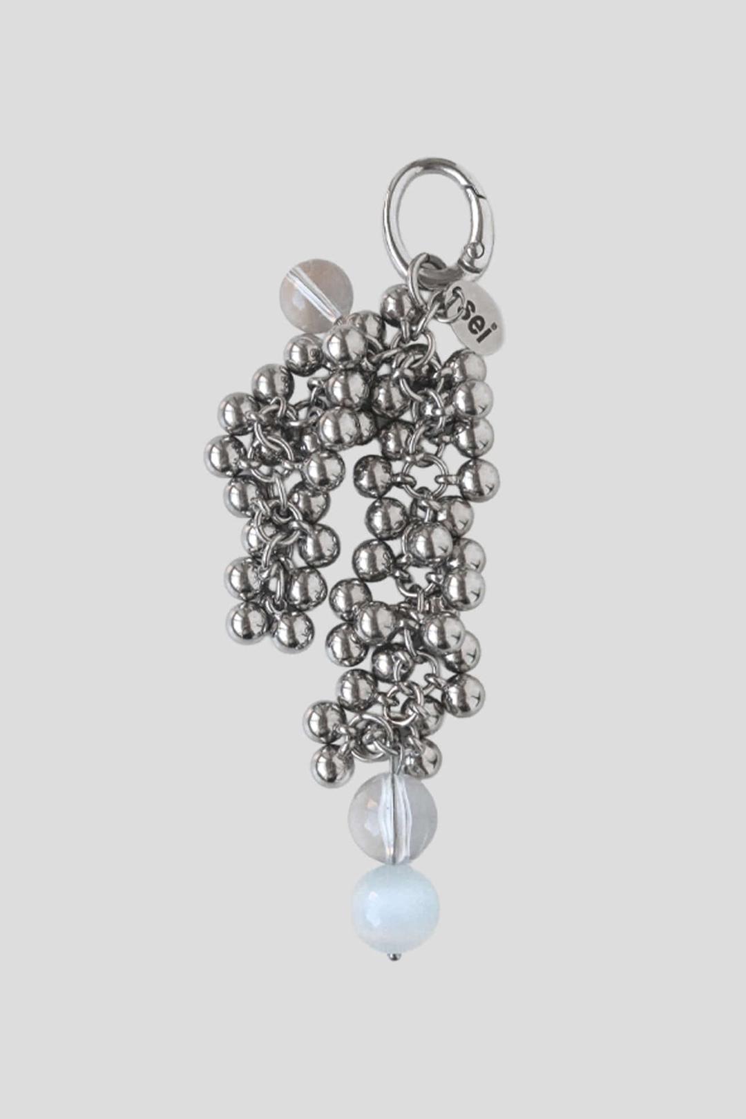 silver ball keyring 실버 볼 원석 키링