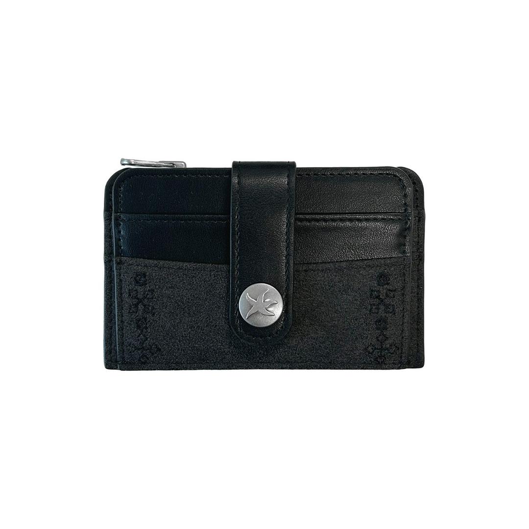 TCM suade buckle card wallet (black)