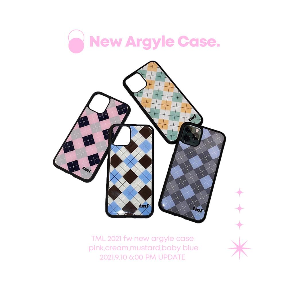 [TML] 뉴 아가일 케이스 , 아가일체크 케이스  (에폭시범퍼 케이스 / 4Colors)
