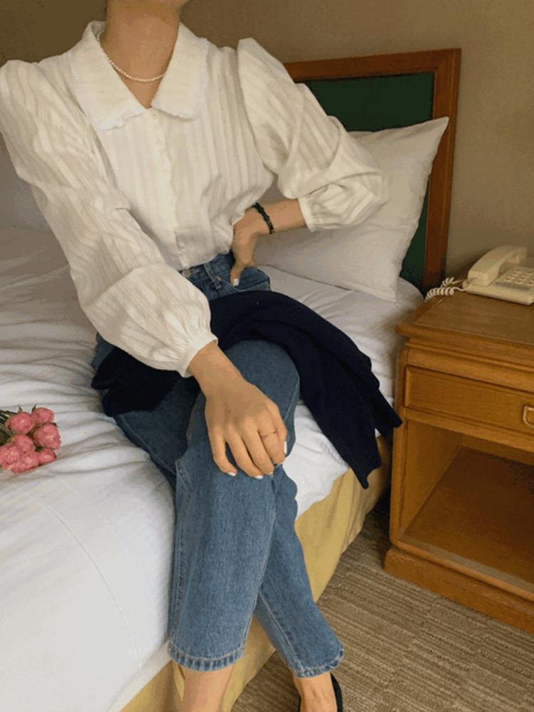 레이첼 카라넥 레이스 블라우스(ivory)