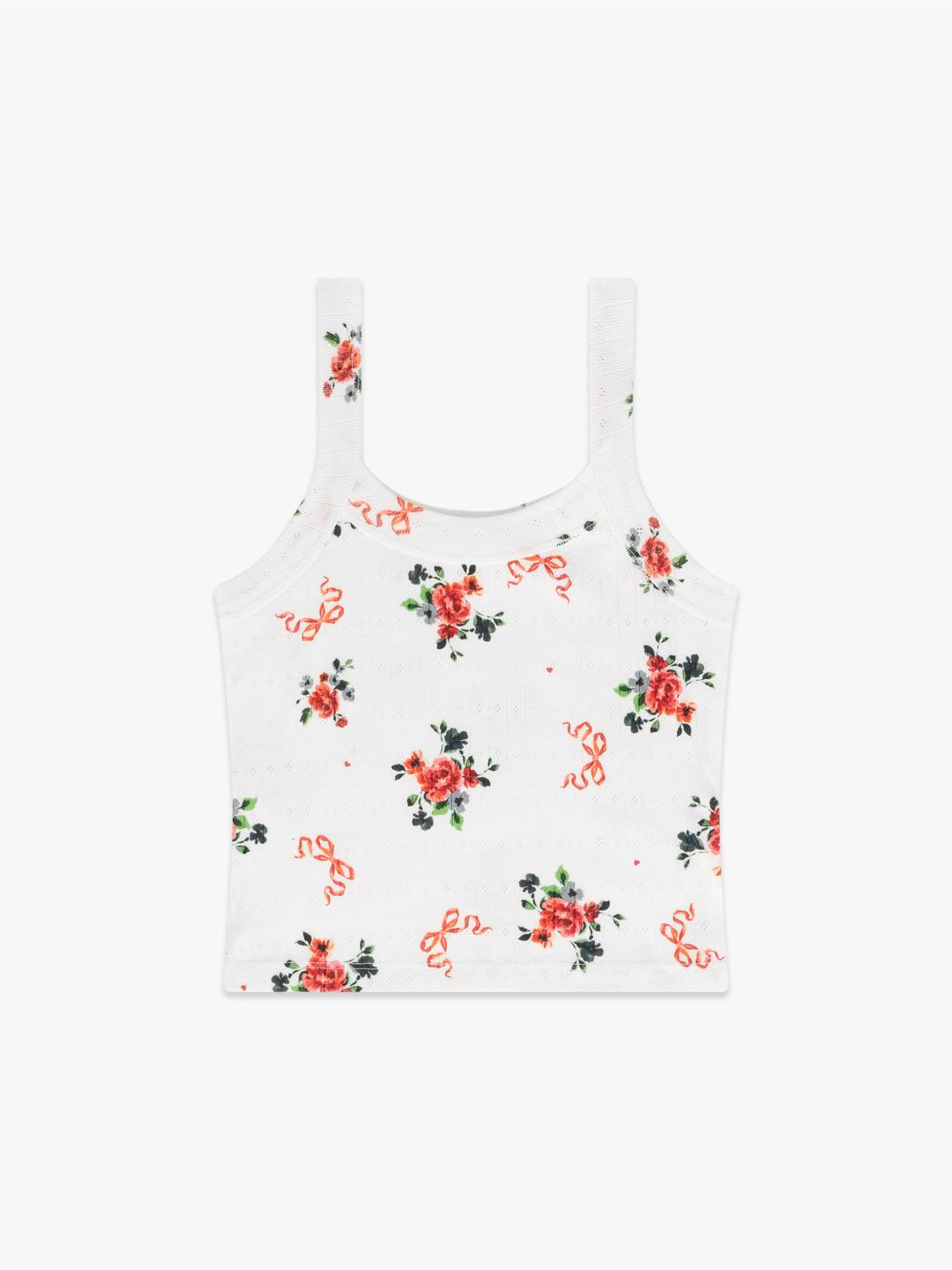 Harley Pointelle Tank - Pointelle Bouquet - Pointelle Bouquet / XS