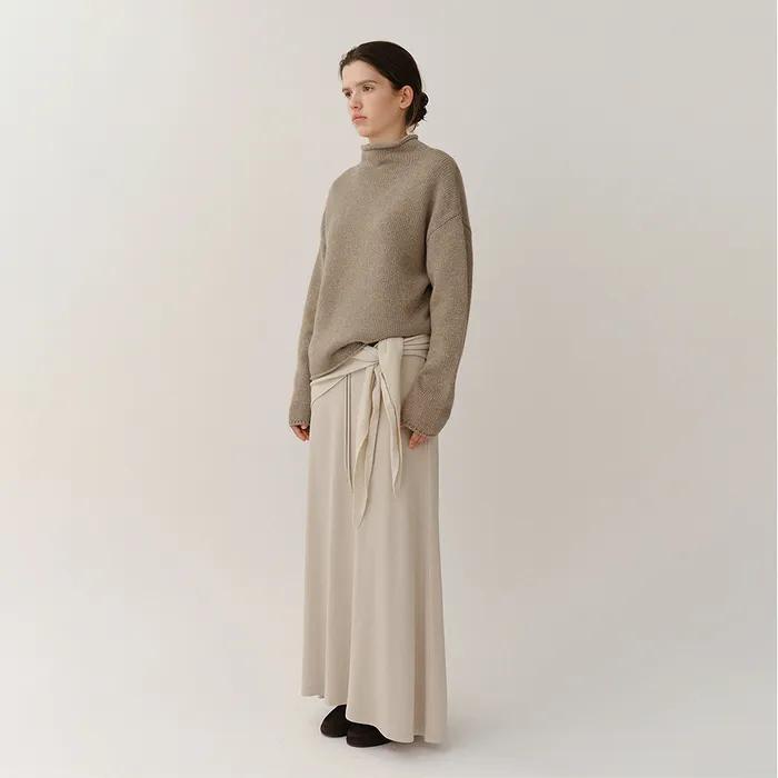 Esme Jersey Skirt Chalk