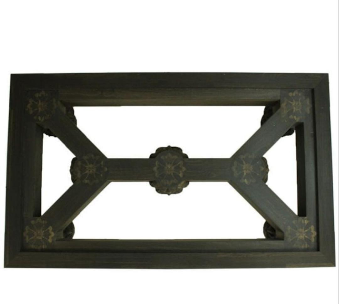 CHROME HEARTS クロムハーツ テーブル COFFEE TABLE RECTANGULAR GLASS TOP CHプラス グラストップ エボニーテーブル | chromehearts