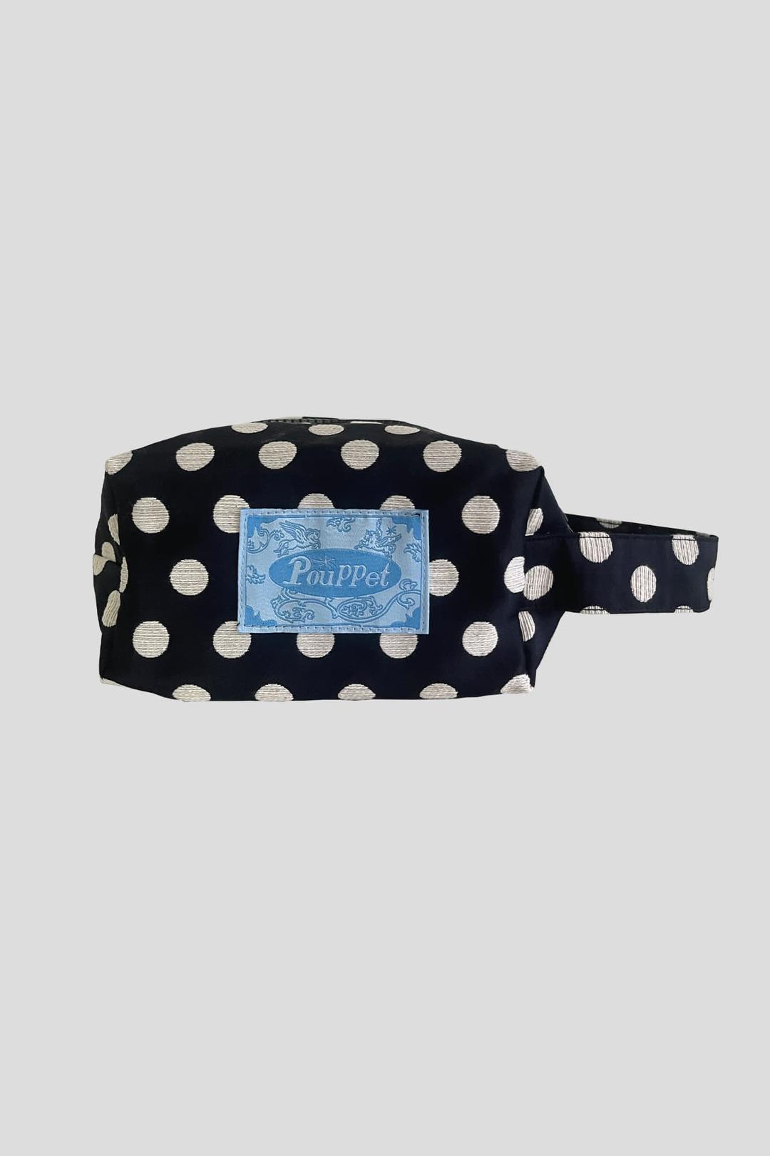 Silky Dot Pouch - Navy