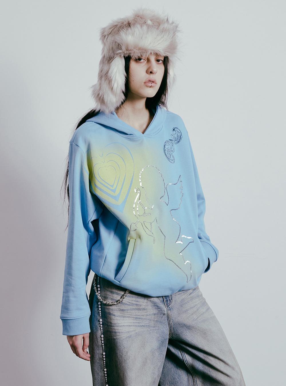 Eros Print Vintage Hoodie