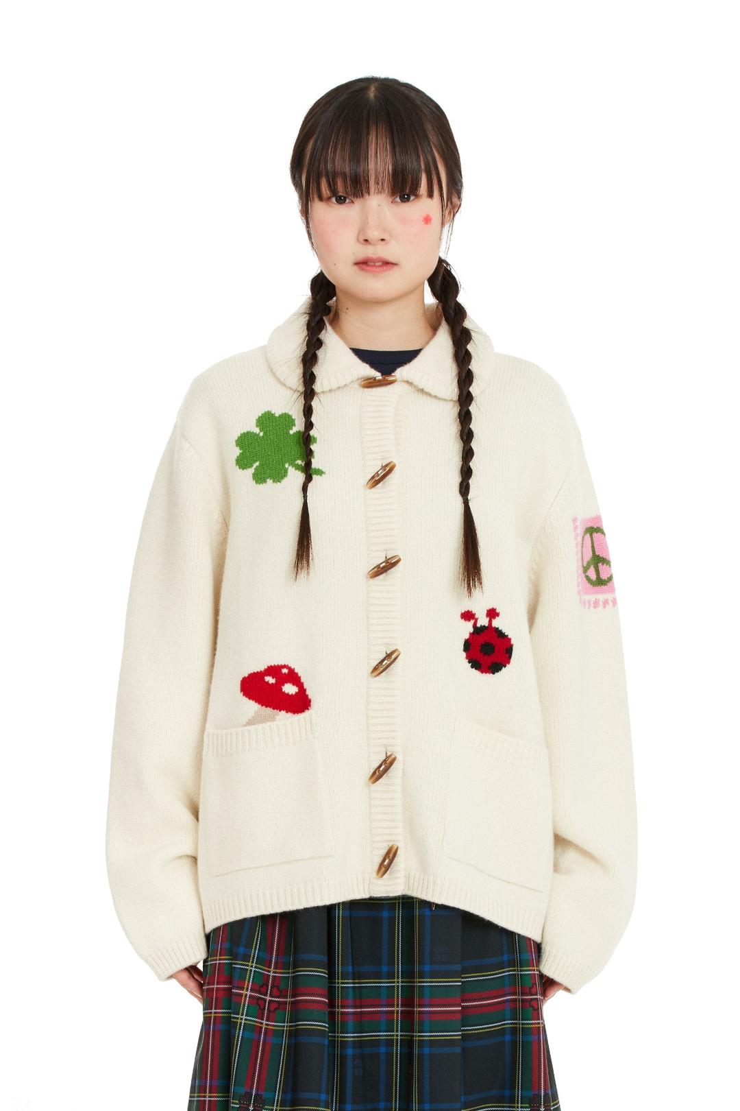 LUCKY BUDDY CARDIGAN (IVORY)