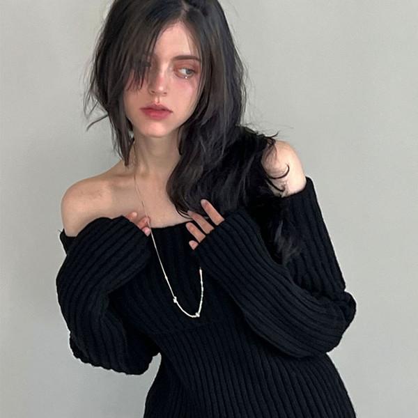 당일출고 | 오프숄더 페어리 울 니트 Fairy Wool Knit