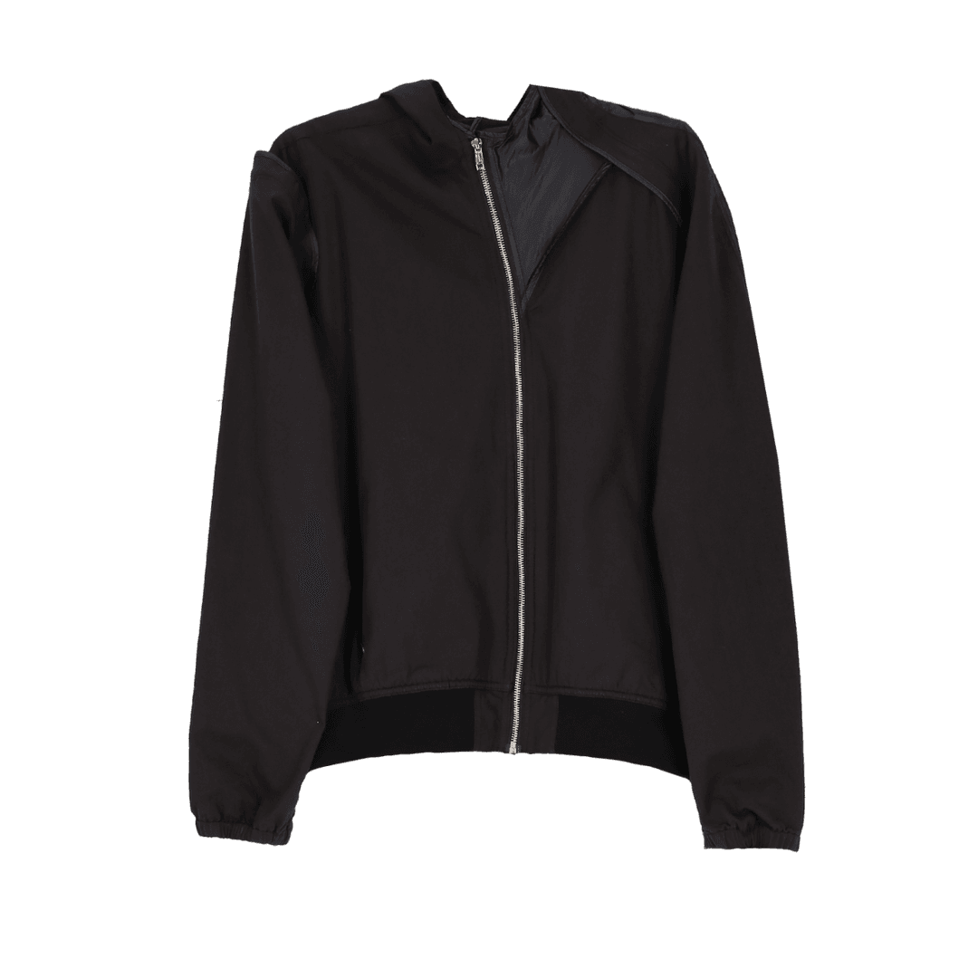 HOODED BOMBER BLACK