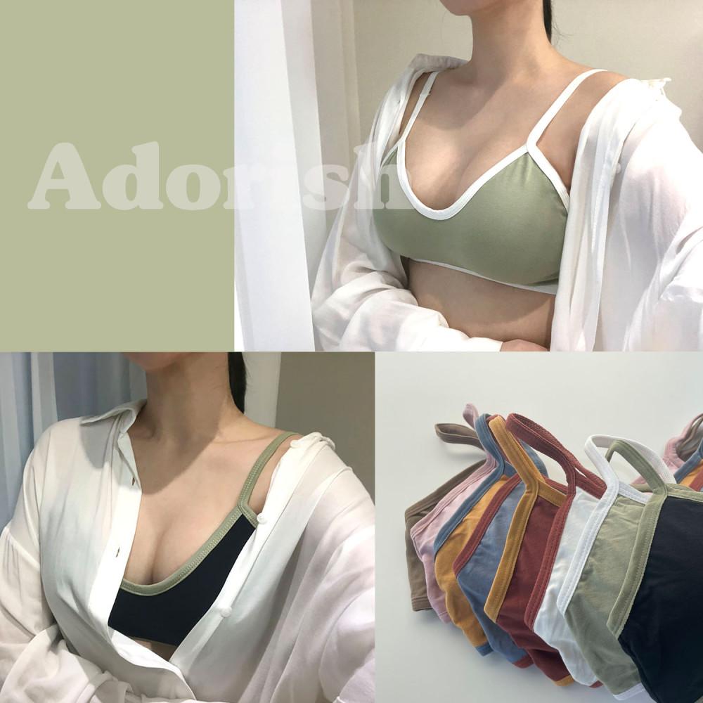 요일 컬러 코튼 면 심리스 노와이어 브라렛 모음전