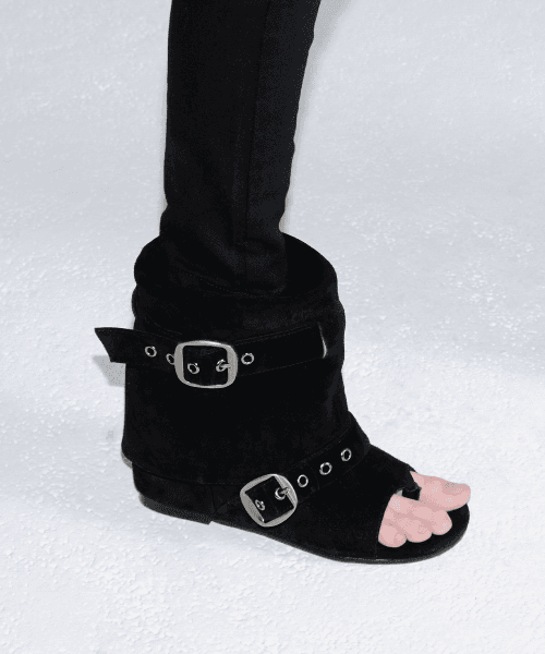 102 soft-modular wedge boots / black