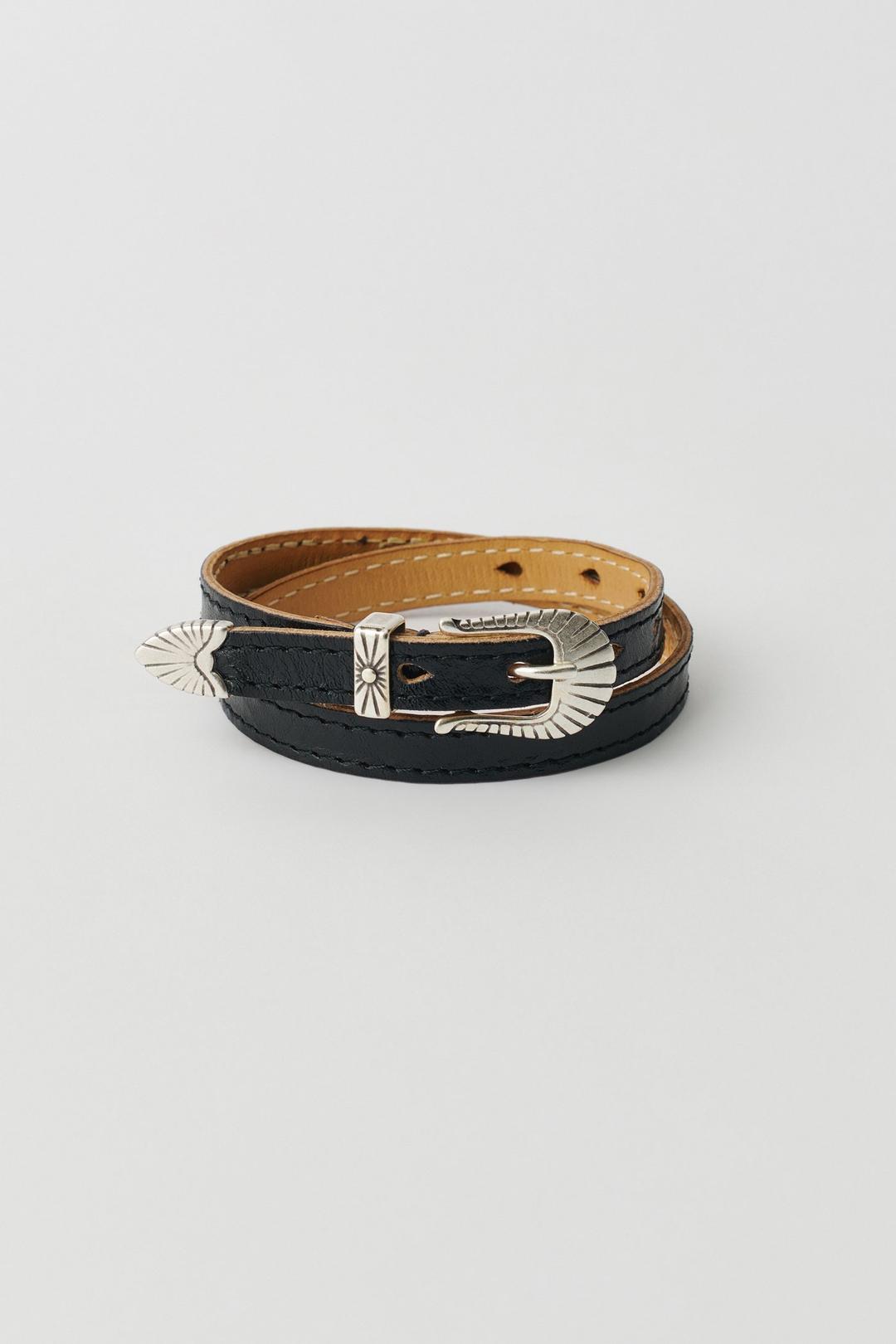 Cowboy Wrap Around Deep Black Leather