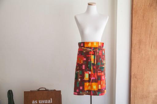 <패브릭 시리즈>  붉은 조각보 쉐프 앞치마