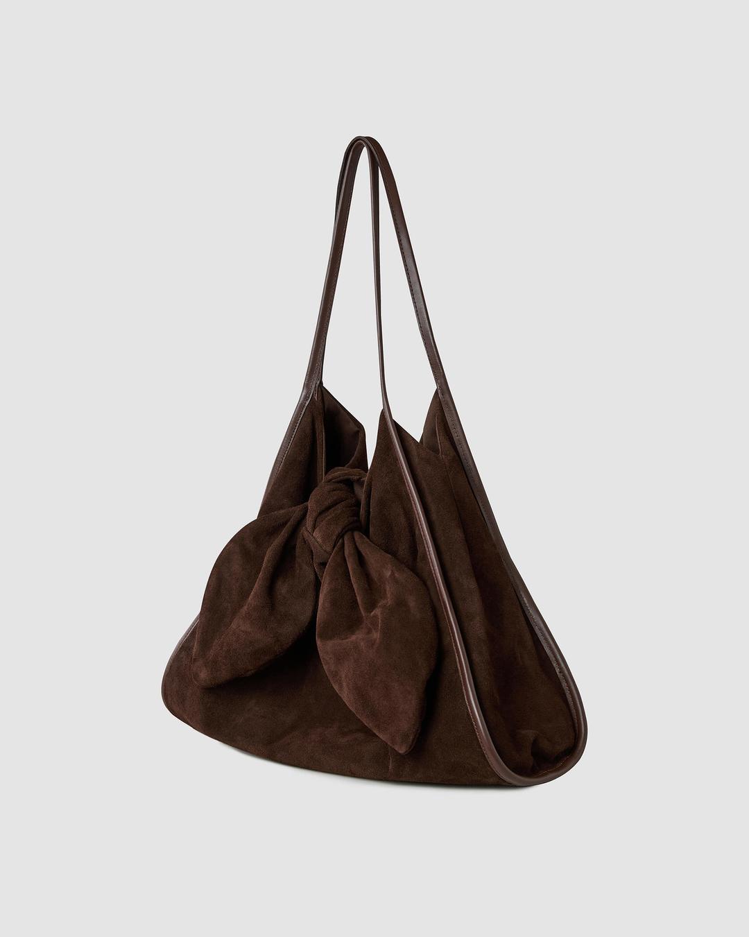 Suede Ribbon Shopper / BROWN스웨이드 리본쇼퍼 / 브라운