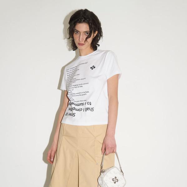 SONNET 18 T-SHIRT (STANDARD FIT) / white
