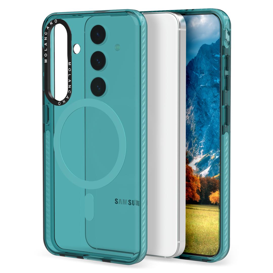 [신상🎀/인기⭐/당일출고🔥/갤럭시 S24 기종 추가💖] 레인보우 맥세이프 무지개🌈 7가지 컬러 투명 클리어 젤리 케이스