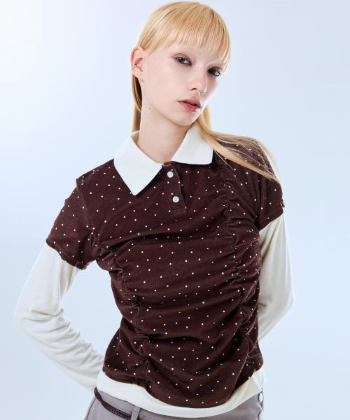 FS DOT LAYERED TEE(BROWN)